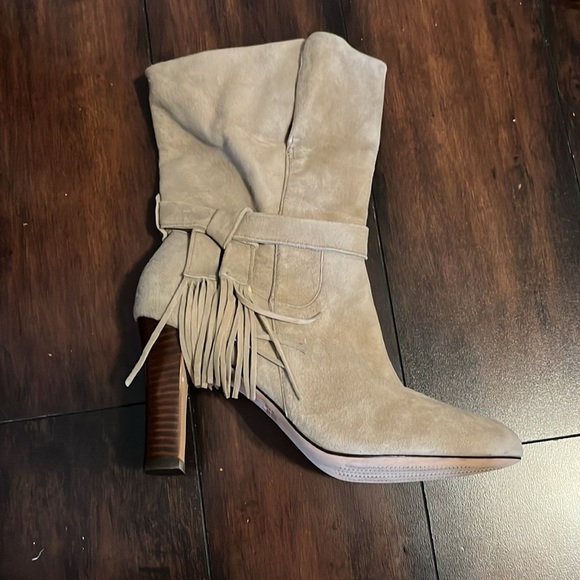 Johnston & Murphy Keaton  Leather Ankle Boots Size 7.5 Fringe Cuff Weste… - Picture 13 of 13